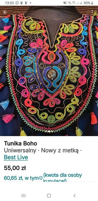 Tunika w stylu boho