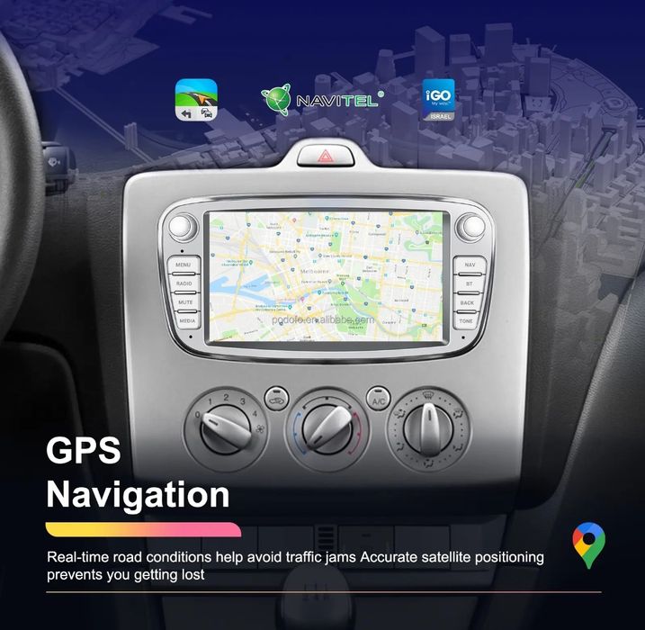 Rádio 7" Ford Focus S-Max Kuga Mondeo Galaxy Kuga 2/64GB GPS CARPLAY