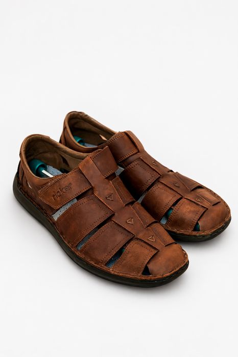 Sandały męskie skórzane Rieker • rozmiar 46 • skóra naturalna