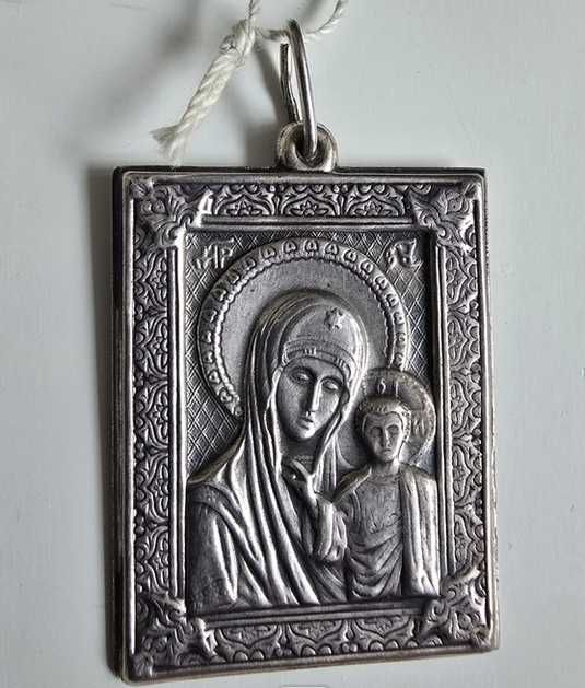 Иконка.Кулон.Ладанка.Казанская Бм.3.5*3.2см. По фото.серебро 925 по.