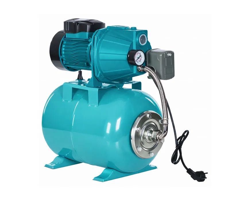 Hydrofor Pompa Wody 750W Zbiornik 24 l Zestaw Hydroforowy Domowy Do Studni Ogród Wydajna 50 l/min 42 m Ciśnieniowy Automatyczny