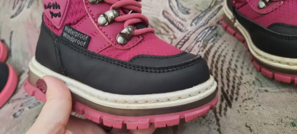 Зимові чобітки для дівчинки,  23 розмір,  14 см