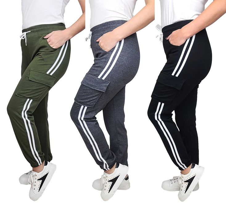 CARGO damskie spodnie bojówki dresy joggery TU KUPUJESZ KHAKI r. S/M