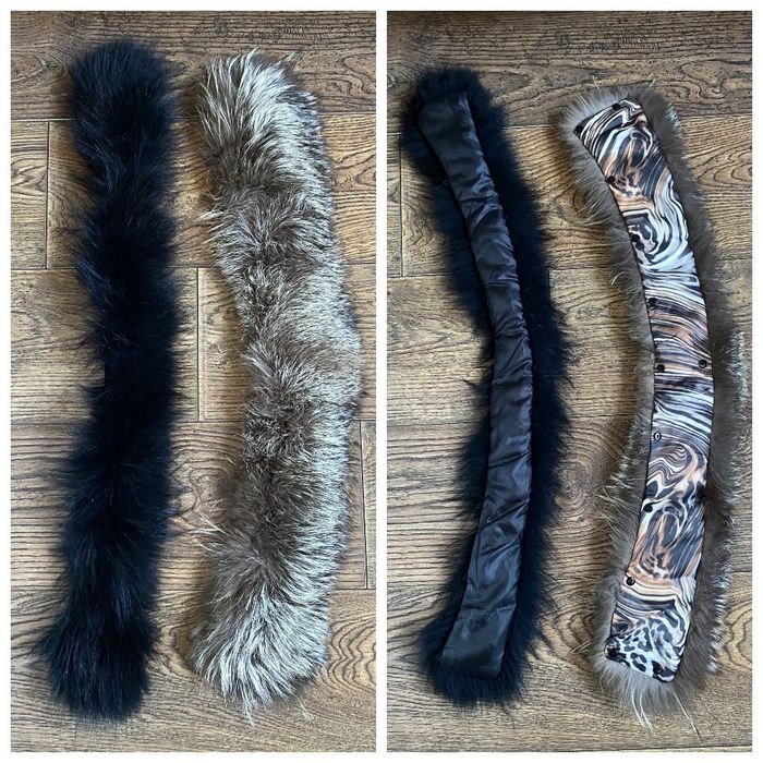 Натурал мех норка заяц енот чернобурка песец опушка для рукодельниц