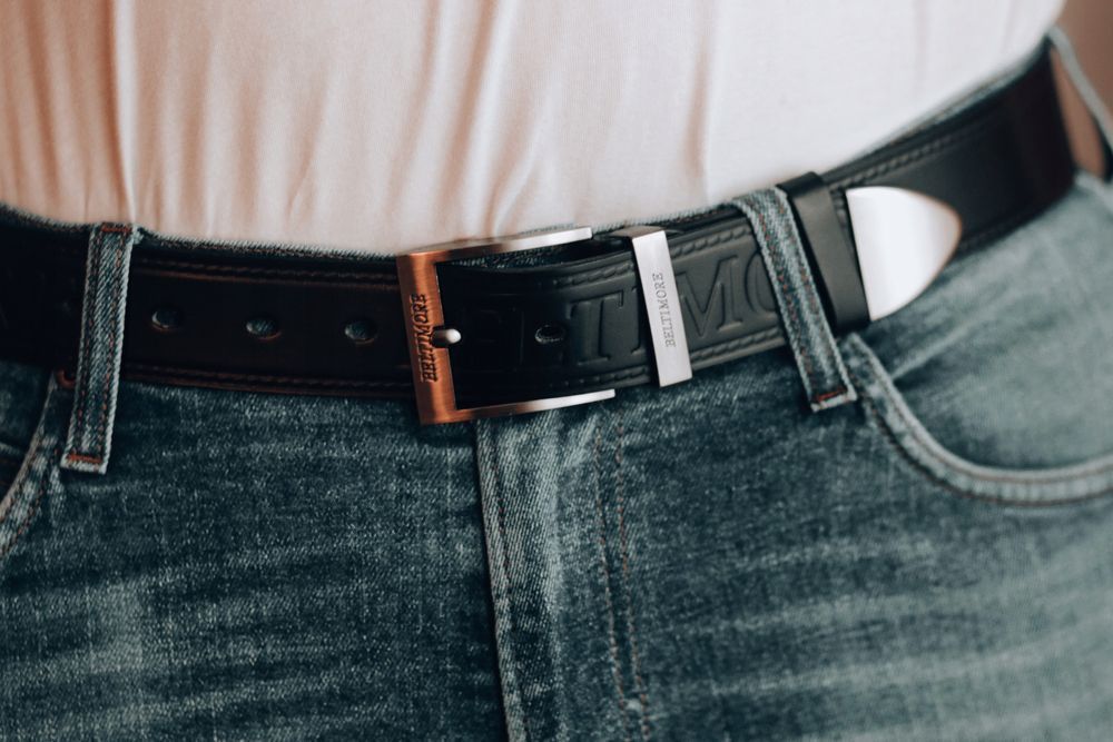 BELTIMORE pasek 130 145 do spodni skórzany pas skóra mocny klasyczny