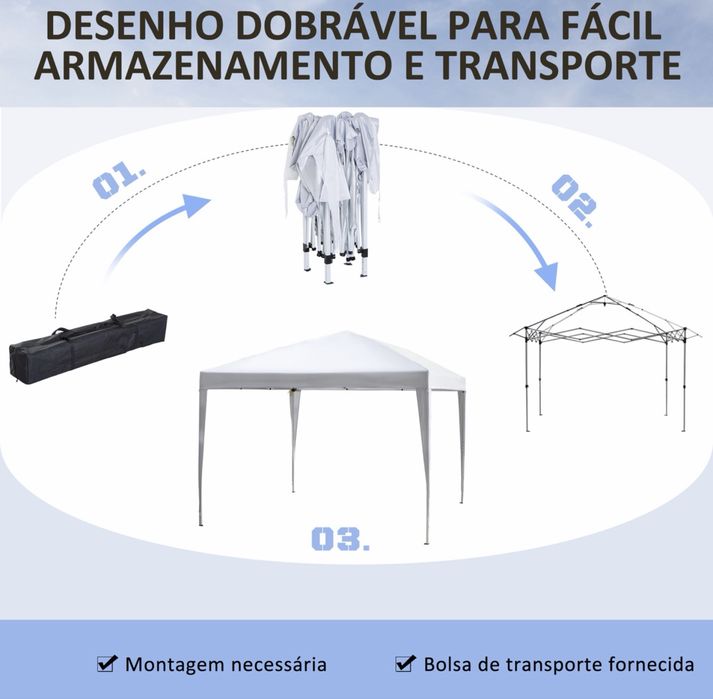 Outsunny Tenda Dobrável