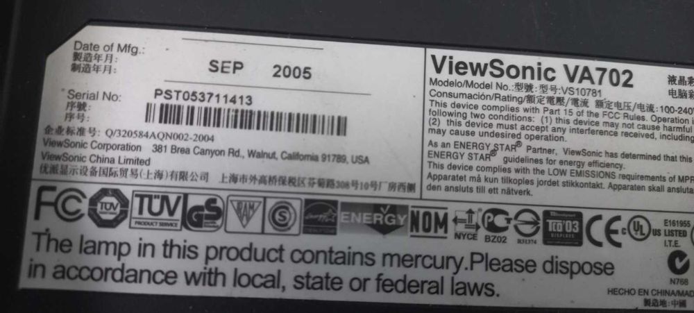 Монітор     ViewSonic