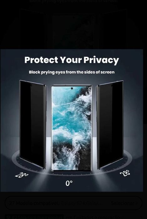 Peliculas de hidrogel de privacidade varios modelos anti espião