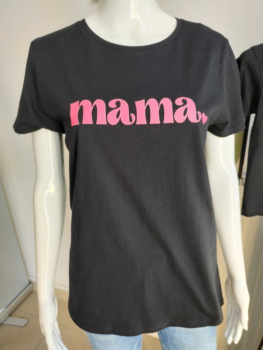 Zestaw koszulek dla mamy i córki Mama&Mini - czarny One size + 96/104