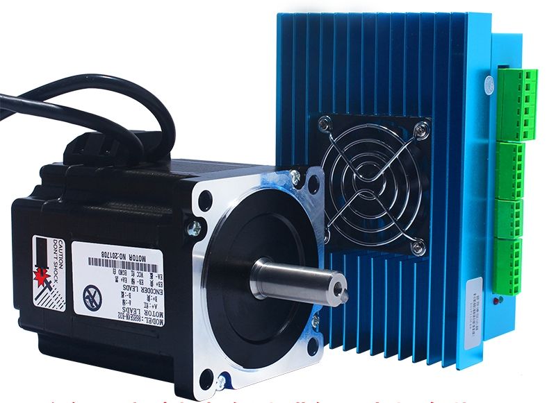 Гибридный шаговый двигатель Nema34 86HSE4N-B38 + драйвер HBS86H