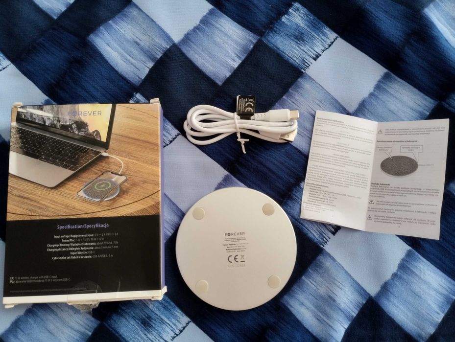 Nowa Ładowarka bezprzewodowa High Power Forever LB-PD1 15W  usb-c Nowa