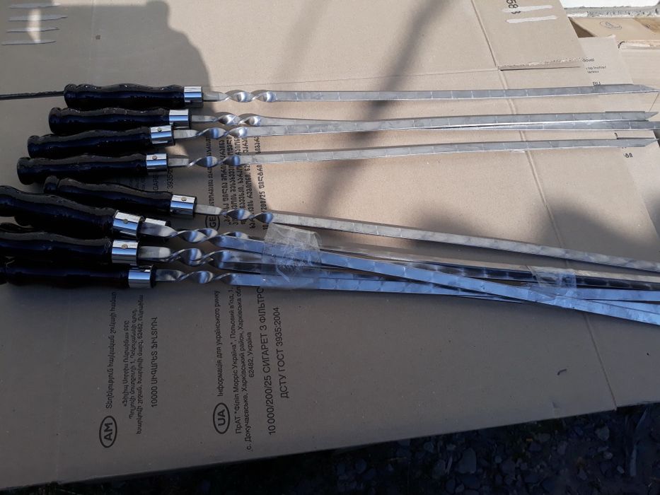 Шампура с деревянными ручками 3 мм