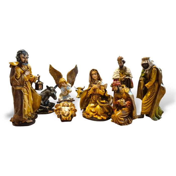 Presépio 10 peças em marfinite pintado a óleo ENVIO GRATUITO