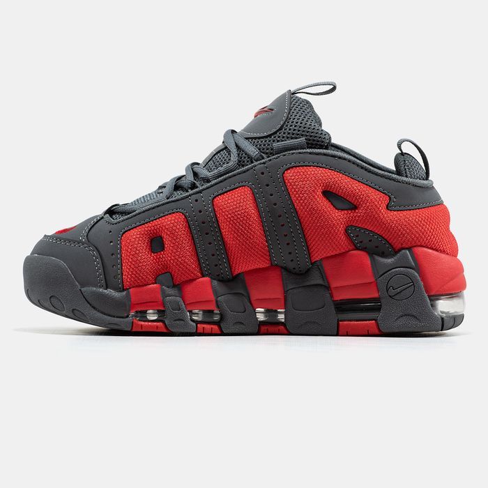 Кросівки Кроссовки Nike Air More Uptempo Low Grey Red Кросовки повсякденні