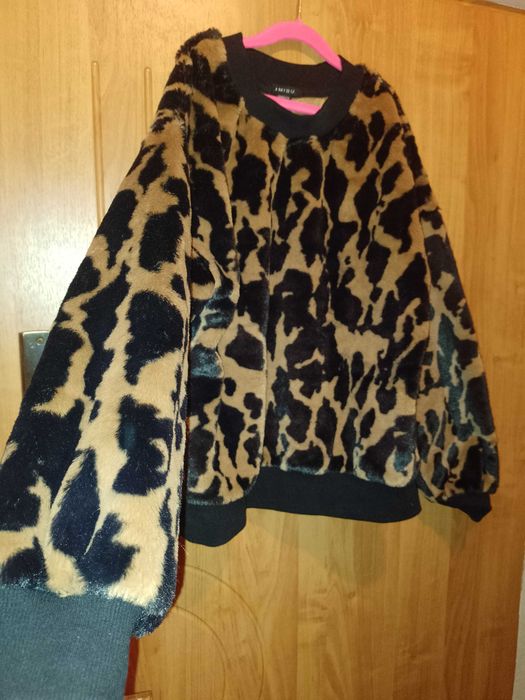 Bluza ciepła pantera futerkowa
