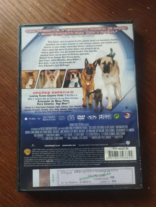 DVD cães e gatos - a vingança de Kitty galore