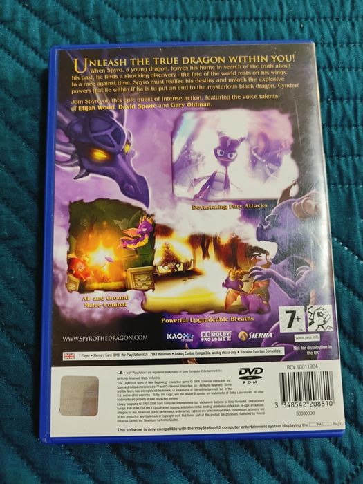 Sprzedam gre na konsole PS2 Spyro. Gra pudełkowa Stan bardzo dobry