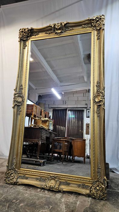 Piękne Lustro Bardzo Duże rama rzeźbiona Robi wrażenie Bogate