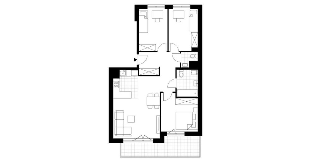 4-pokojowe mieszkanie 70m2 + balkon Bezpośrednio