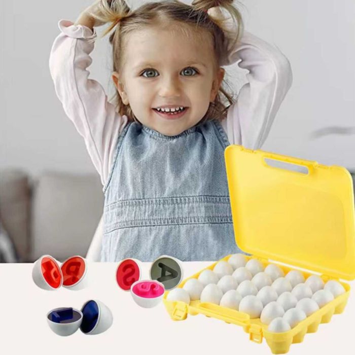 Ovos Didáticos Montessori - Brinquedo Educativo para Cores e Formas