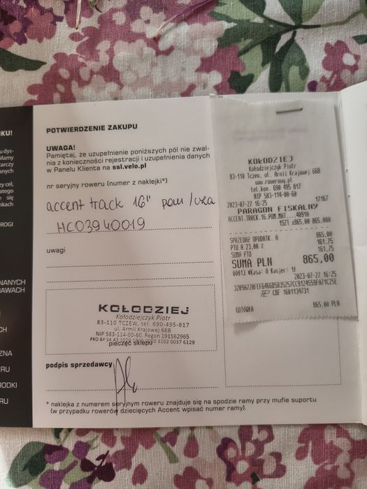 rowerek dziecięcy