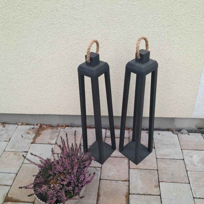 Drewniany lampion dekoracja