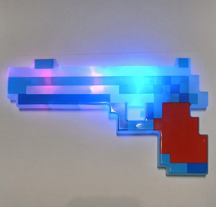 Świecący i grający pistolet Minecraft, działa w 100%