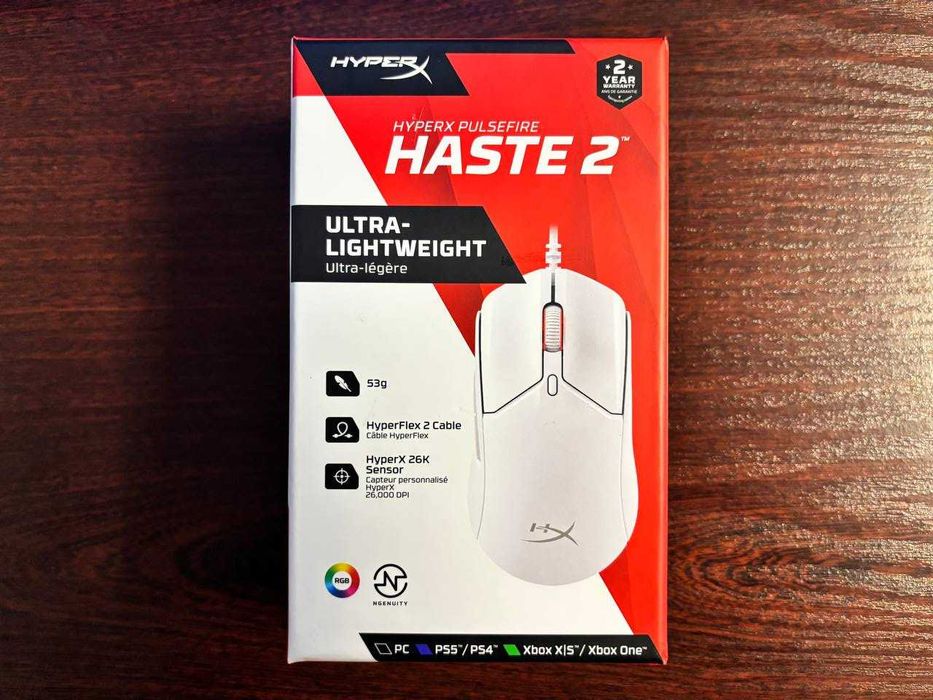 Офіційна гарантія  HYPERX Pulsefire Haste 2 White (6N0A8AA)