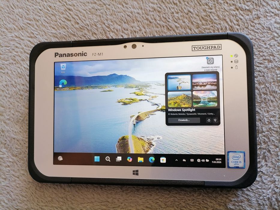 Nowy Panasonic Toughpad FZ-M1 
Win 11 Uchwyt 
mk3 i5 7 gener 4GB