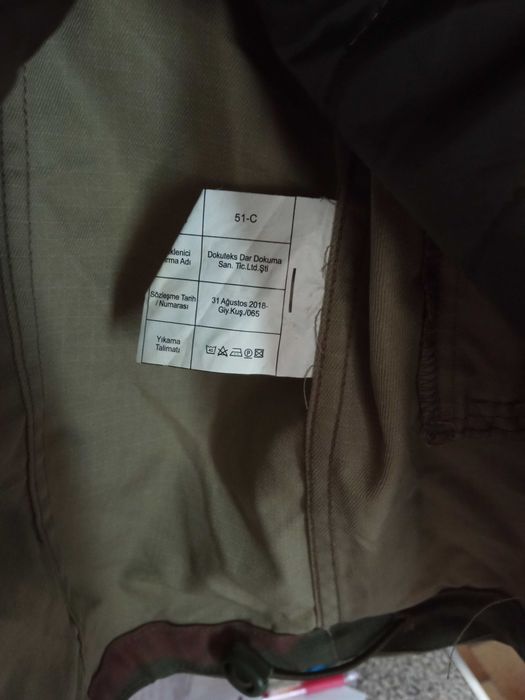 Parka militar farda de combate Exército Turco camuflado M2018 Turquia