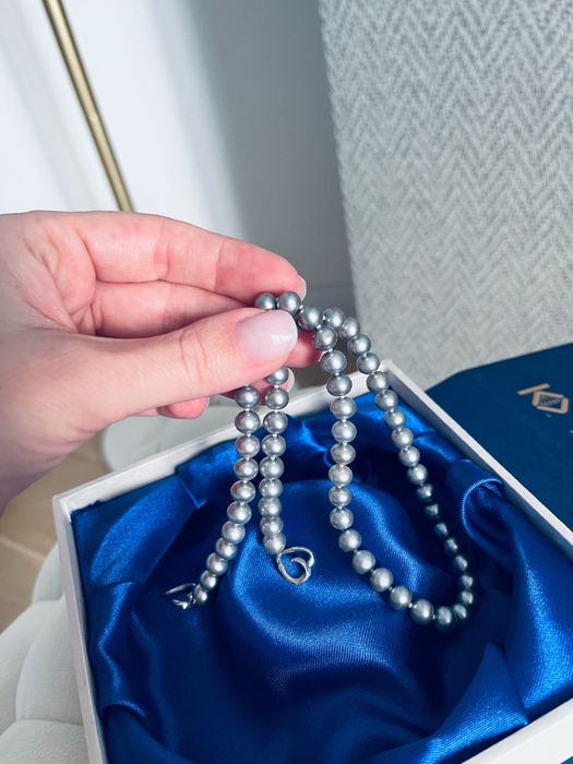 Рідкісні перли та біле золото 585 із сертифікатом