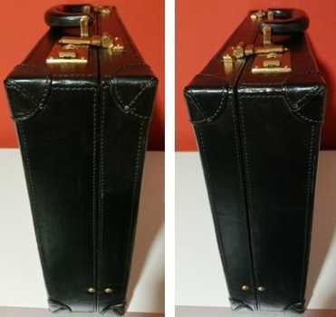 Mala Executiva, clássica, vintage, em couro duro