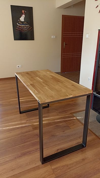 Stół drewniany dębowy nowy stolik ława biurko 100% ręczna robota