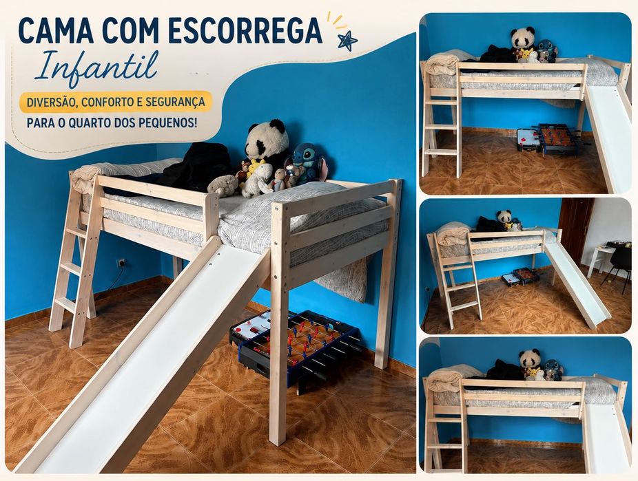 Cama Infantil com Escorrega