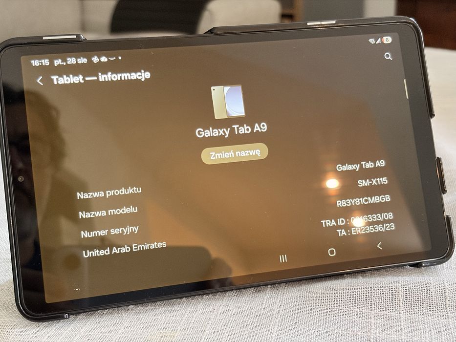 Samsung Galaxy Tab A9 LTE 8/128 GB SM-X115 + pudełko + etui