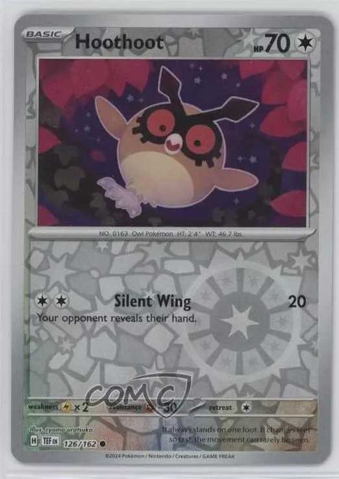 Pokemon Scarlet & Violet - Temporal Forces Reverse Foil Hoothoot #126