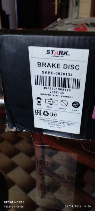 Discos ventilados, para jantes 16..
