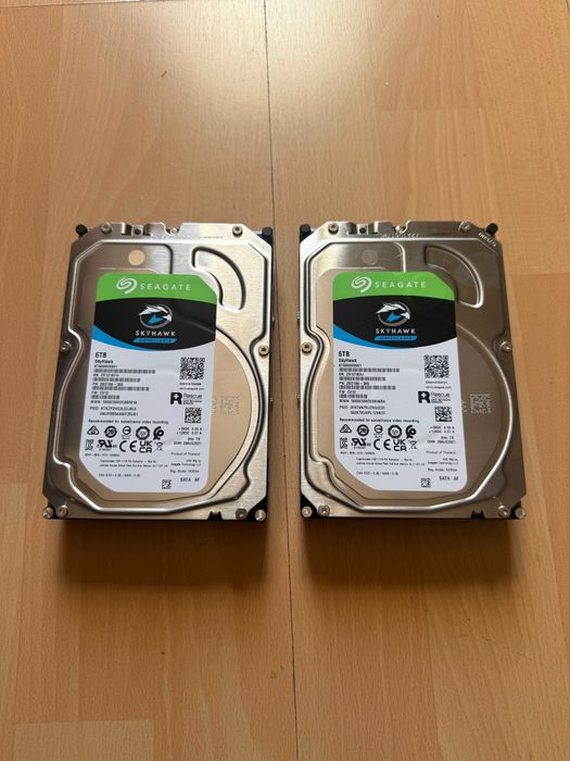 2x Dysk Seagate Skyhawk 6TB monitoring komputer CCTV NAS prawie nowy!
