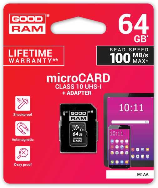 Karta Pamięci microSD GOODRAM CL10 64GB + ADAPTER Warszawa Targówek