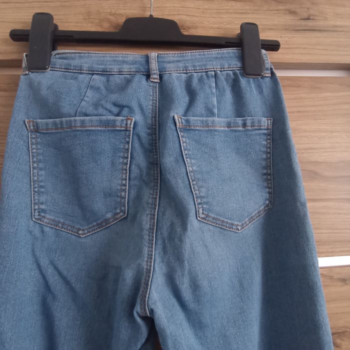 Spodnie z wysokim stanem jegginsy skinny Cropp