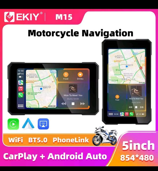 car play. android auto для мотоцикла-мопеда