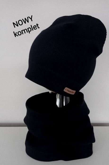 Komplet wiosenny czapka komin