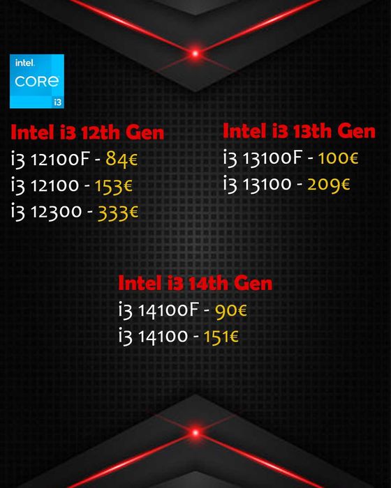 Processadores Intel/AMD - 25-Janeiro (Novos por encomenda)