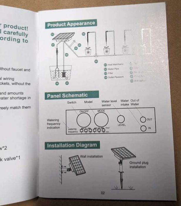 Automatyczny solarny system do podlewania kwiatków, nowy