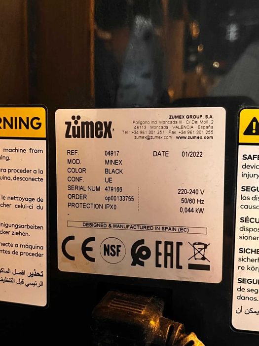 Wyciskarka do cytrusów pomarańczy ZUMEX Minex Basic – stan idealny