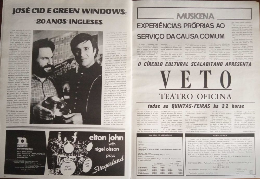 José Afonso	- - -		Musicalíssimo - nr. 63	- - - - -	Jornal