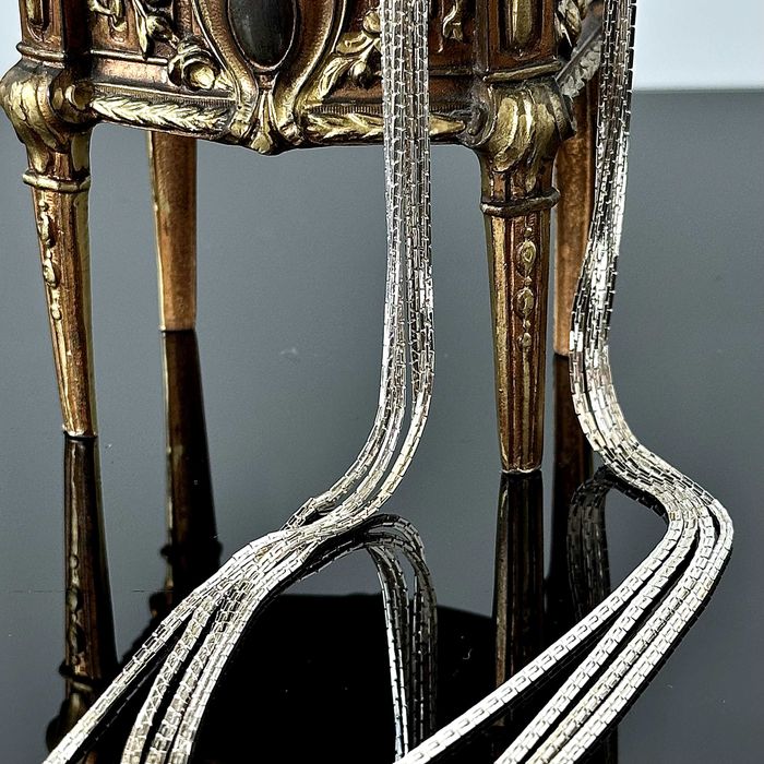 Srebrny łańcuszek 200cm – Coreana Art Deco, srebra próby 925