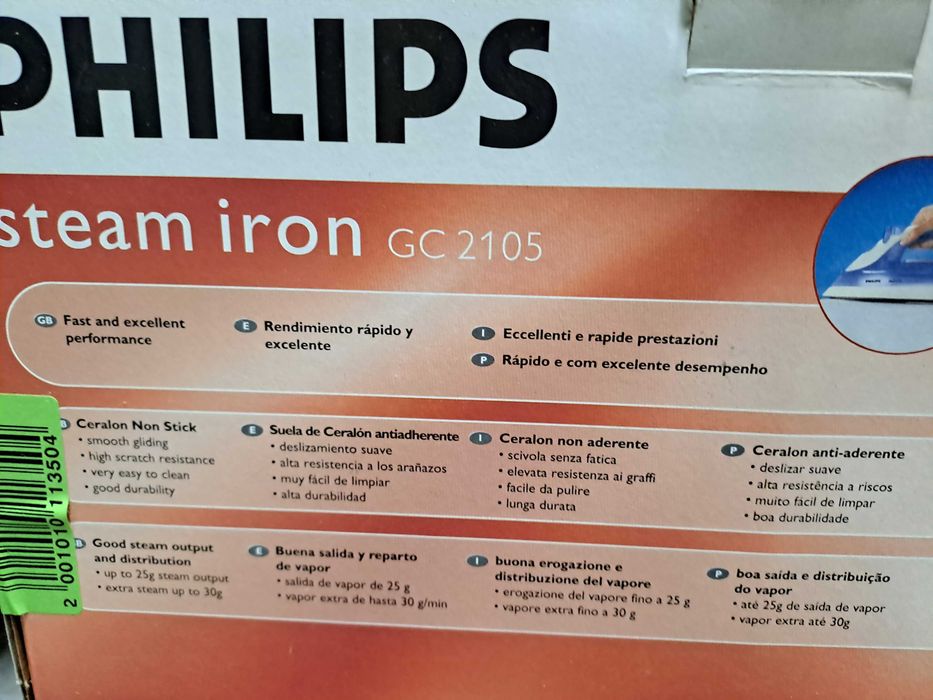 Ferro de engomar a vapor Philips NOVO64585816550275126