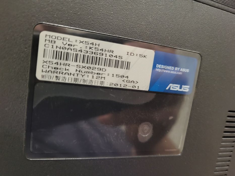 Продам ноутбук ASUS X54HR