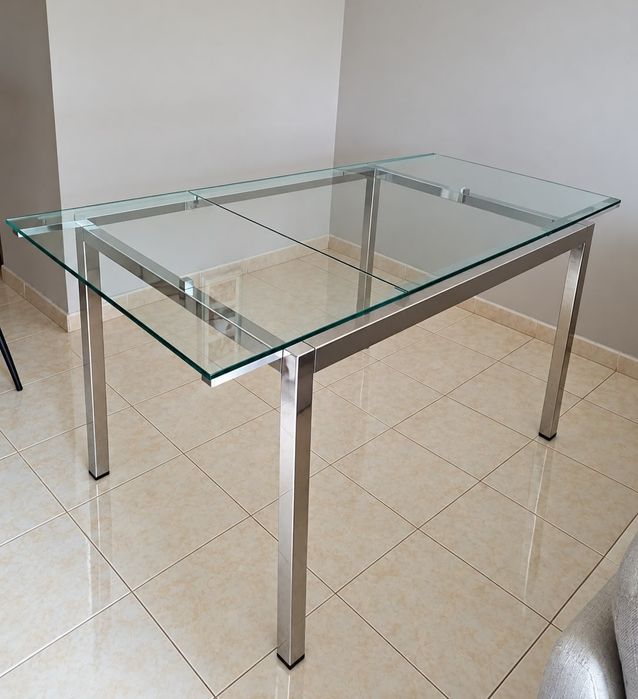 Mesa extensível vidro temperado